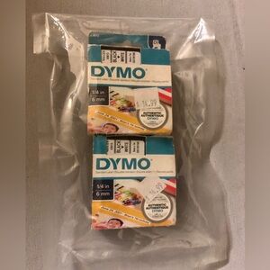 Two DYMO LABELER Cartridges. New in box. Self adhesive.